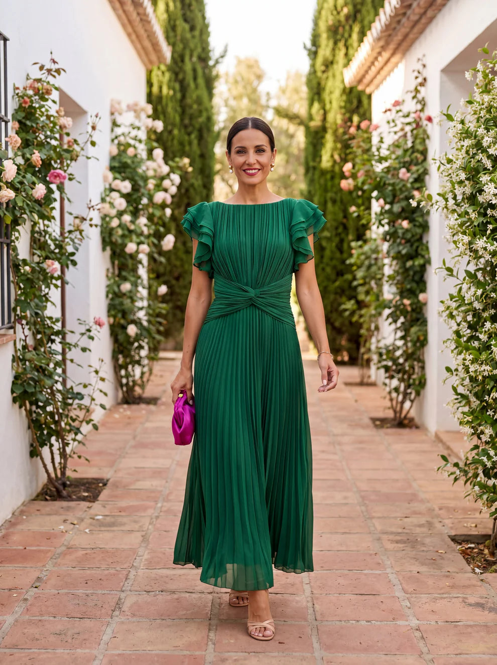 Vestido Plisado Marquesa