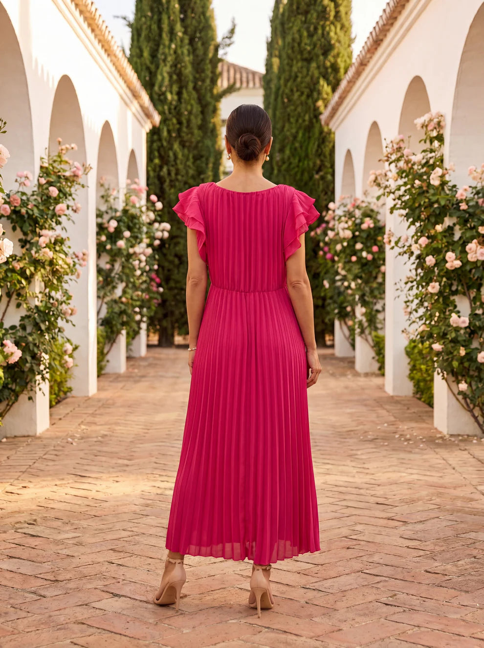 Vestido Plisado Marquesa