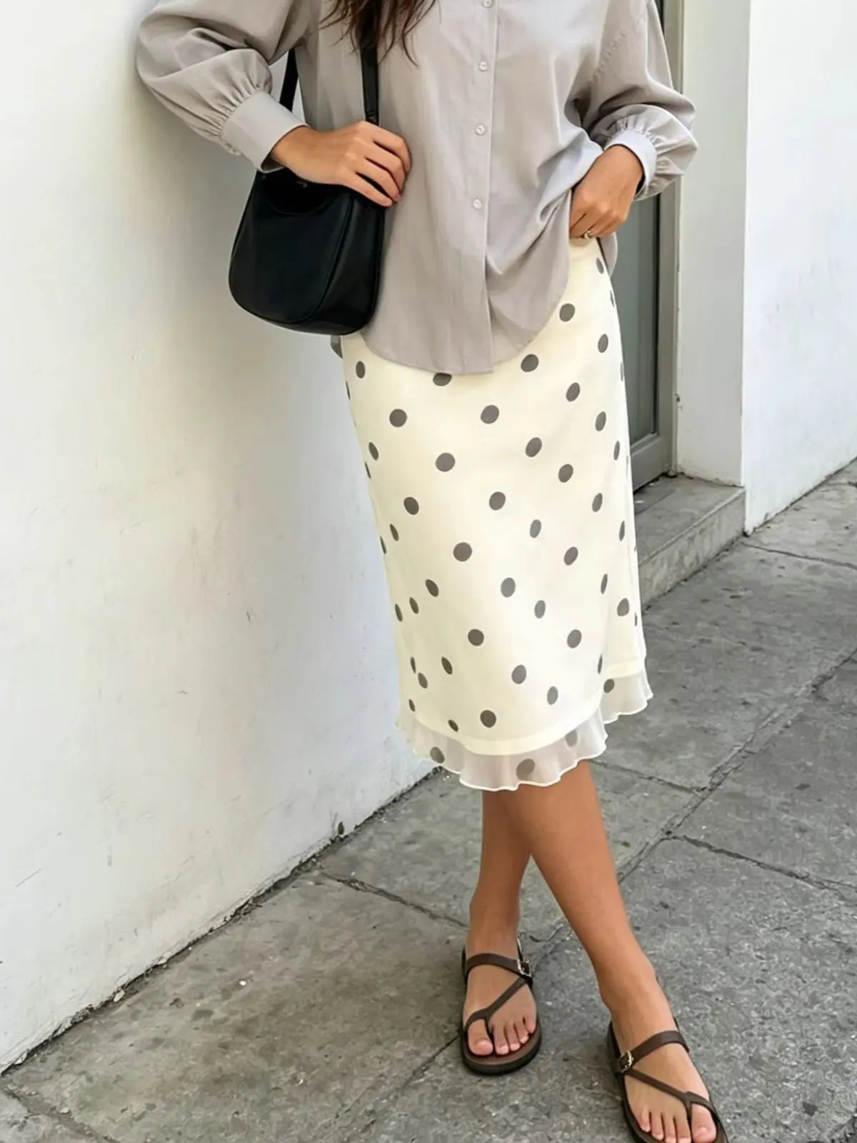 Falda Midi Lunares Castellana