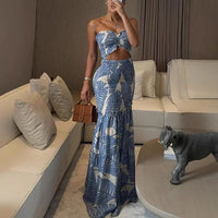 Estampado azul oscuro
