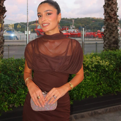 Vestido Tul Otoñal Señorío